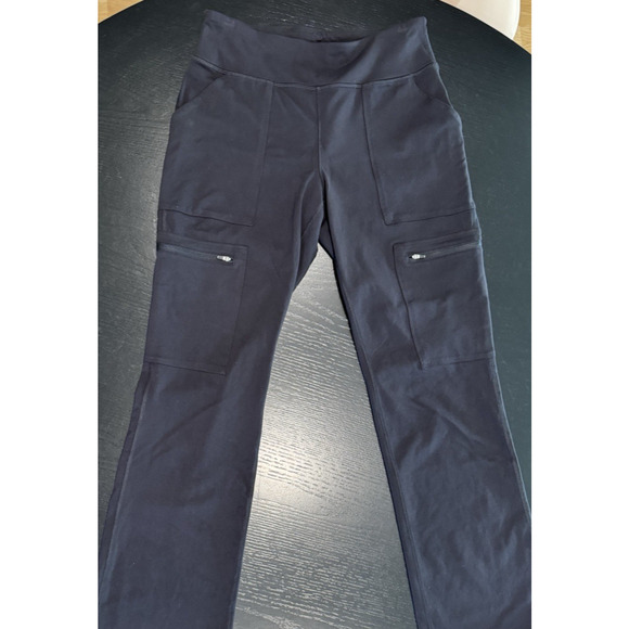 DULUTH TRADING CO Womens Small Black Pants Pull-On w/ Zippered Pockets Stretch - Picture 4 of 12